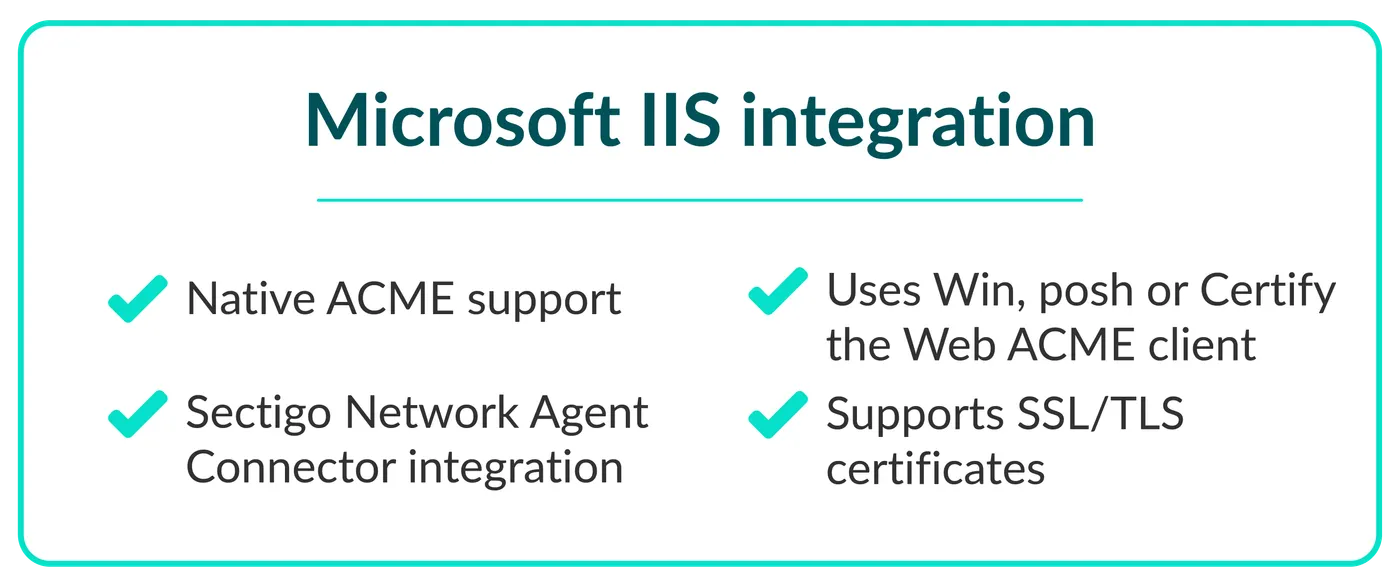 Integrations microsoftiis new