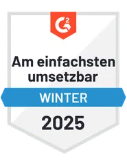 Sectigo wird im G2 2025 Winterbericht als am besten implementierbar aufgeführt
