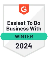 Easiest to do business with Winter 2024 Sectigo im G2-Bericht für den Winter 2024 für einfachste Zusammenarbeit ausgezeichnet