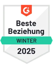 Zertifikatslebenszyklusmanagement CLM Beste Beziehung Total Sectigo als beste Beziehung im G2 2025 Winterbericht aufgeführt