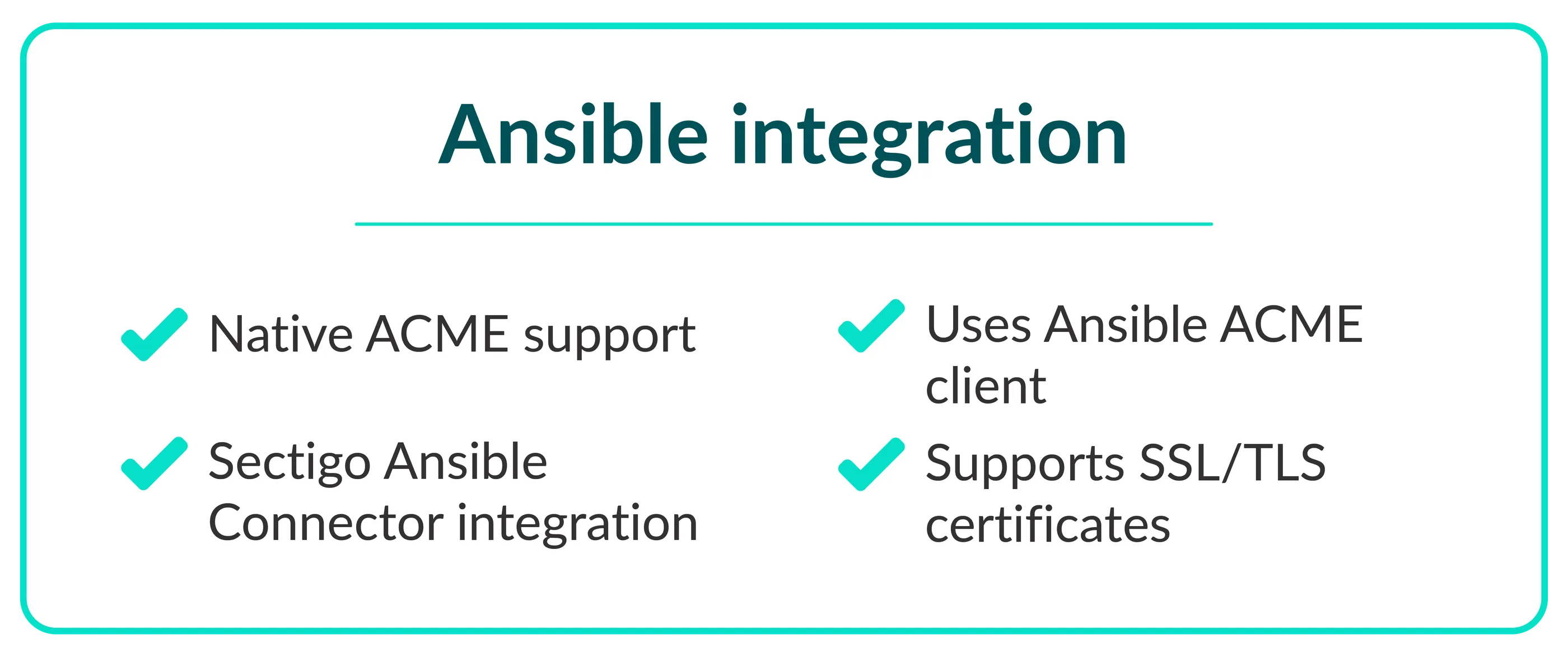 View the Sectigo Ansible integration technical document View Ansible ...