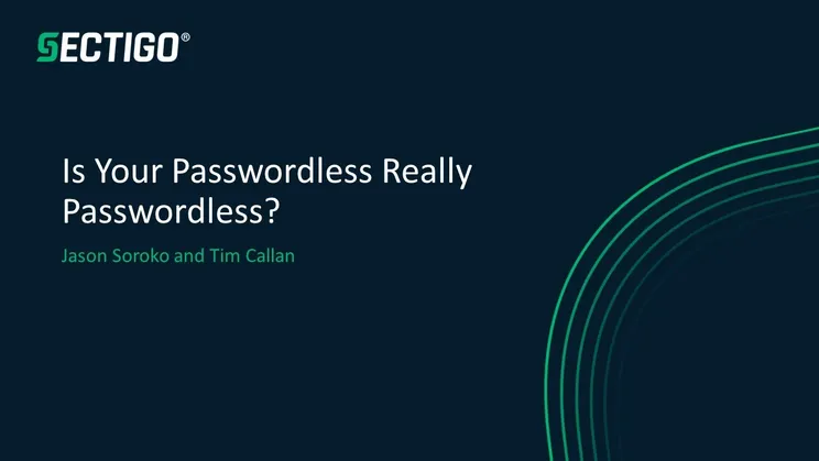 Passwordless Intro slide